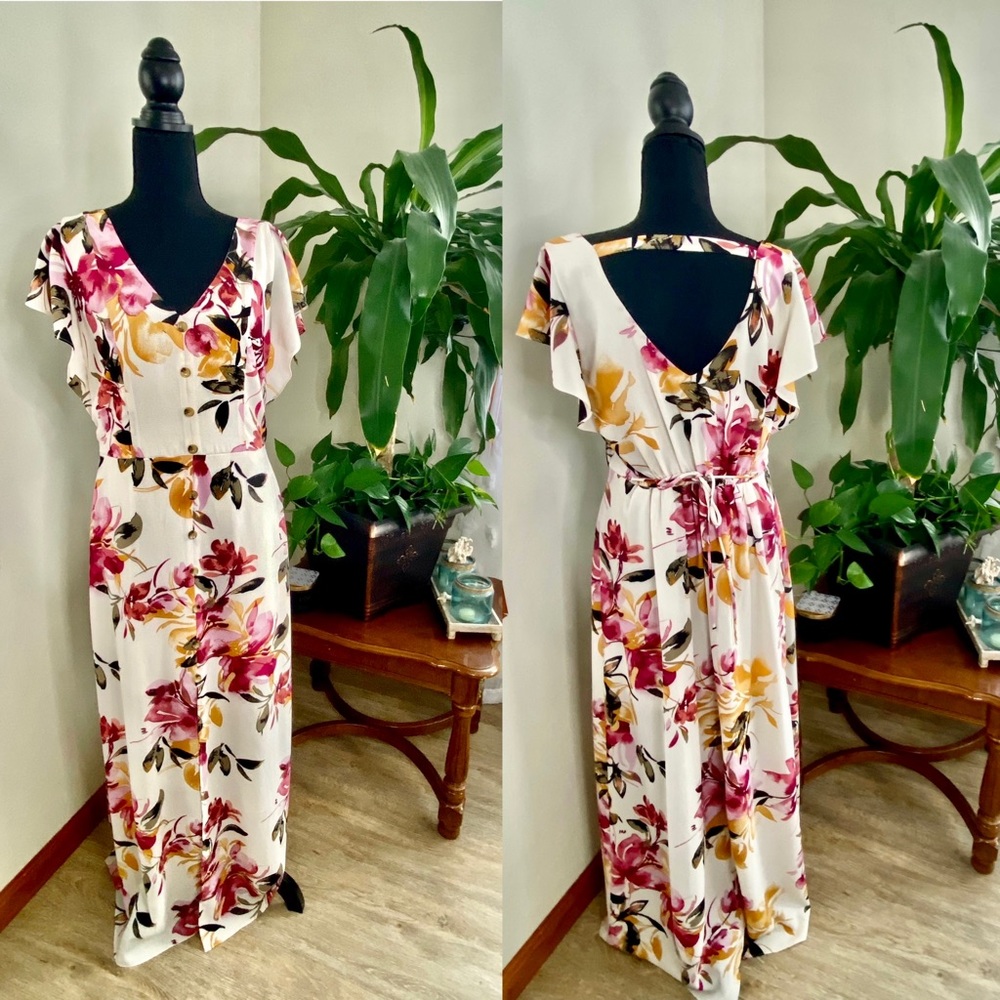 F21 Summer Maxi Floral Dress